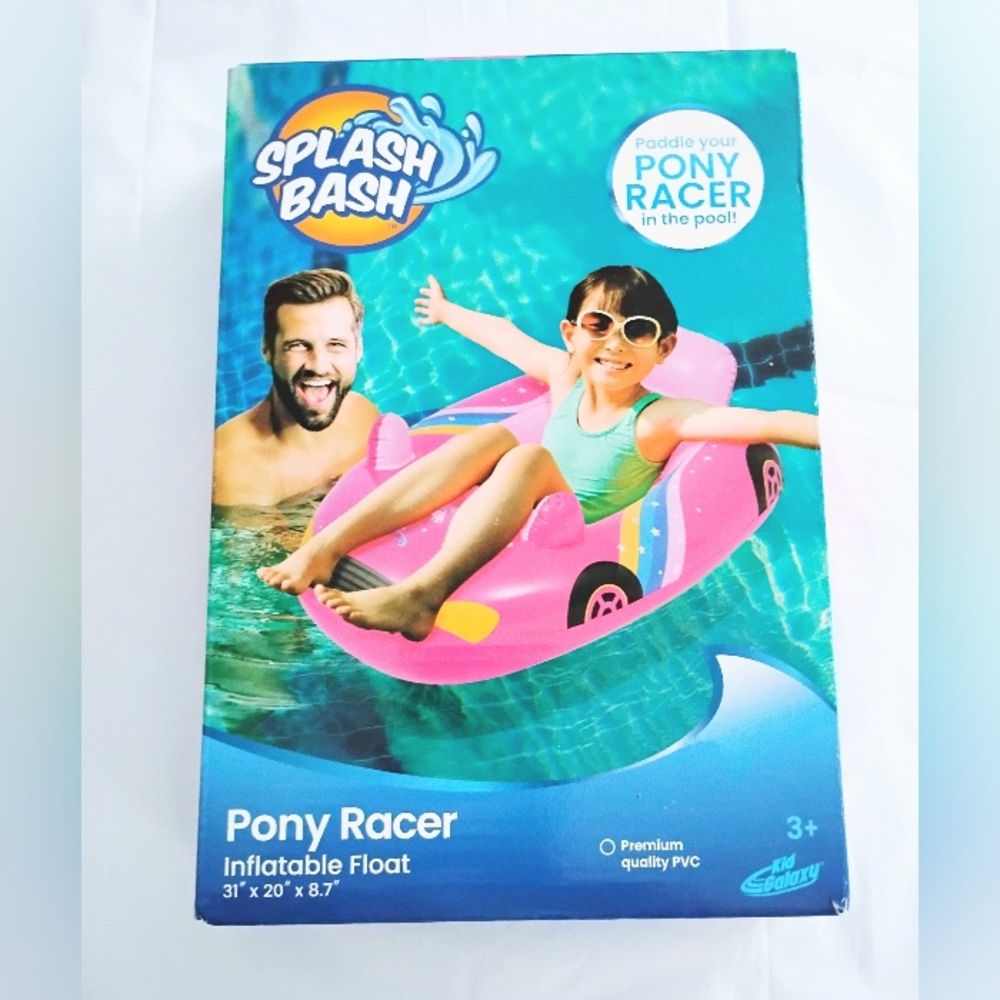 Pink Pony Racer Inflatable Pool Float